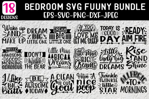 Bedroom SVG Funny Bundle: A Design Asset for Creative Crafts and Marketing