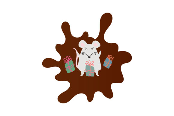 Chocolate Valentine Mouse Cheers: A Versatile Graphics Freebie for Creative Campaigns