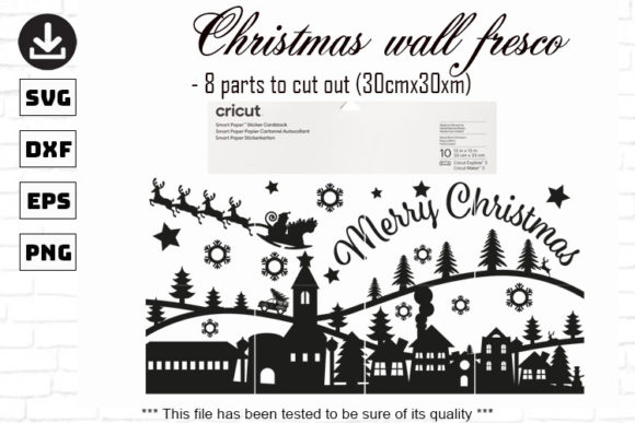 Christmas Mural Fresco SVG 8 Parts – A Festive Graphic Design Freebie for Crafters