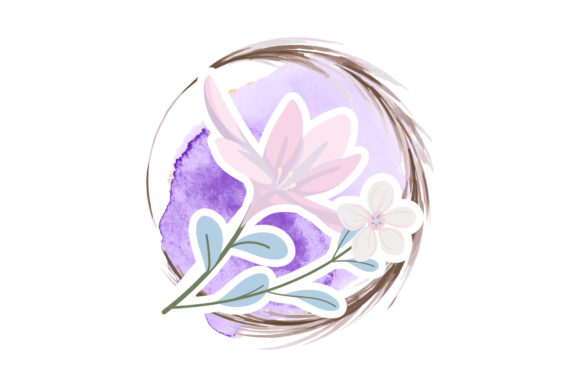 Flower White Pink Graphics: A Freebie for Modern Branding