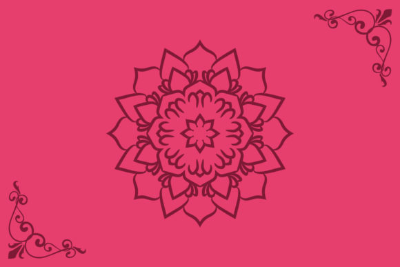 Mandala Rose Color Vector Art: A Versatile Graphic Design Freebie for Modern Branding