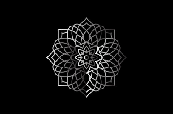 Mandala Silver Gradient: A Versatile Design Asset for Creative Projects
