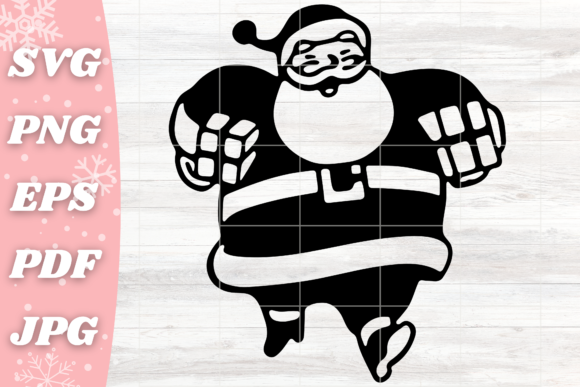Retro Santa Claus with Presents: A Versatile Graphics Asset for Crafts and Content Creators