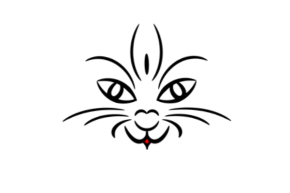 Smiling Cat Face: A Delightful Embroidery Design for Real Projects