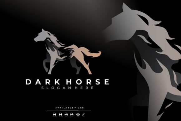 Unique Gradient Dark Horse Logo – A Graphic Freebie Worth Considering